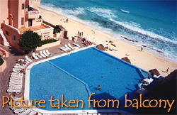 Cancun condo balcony
